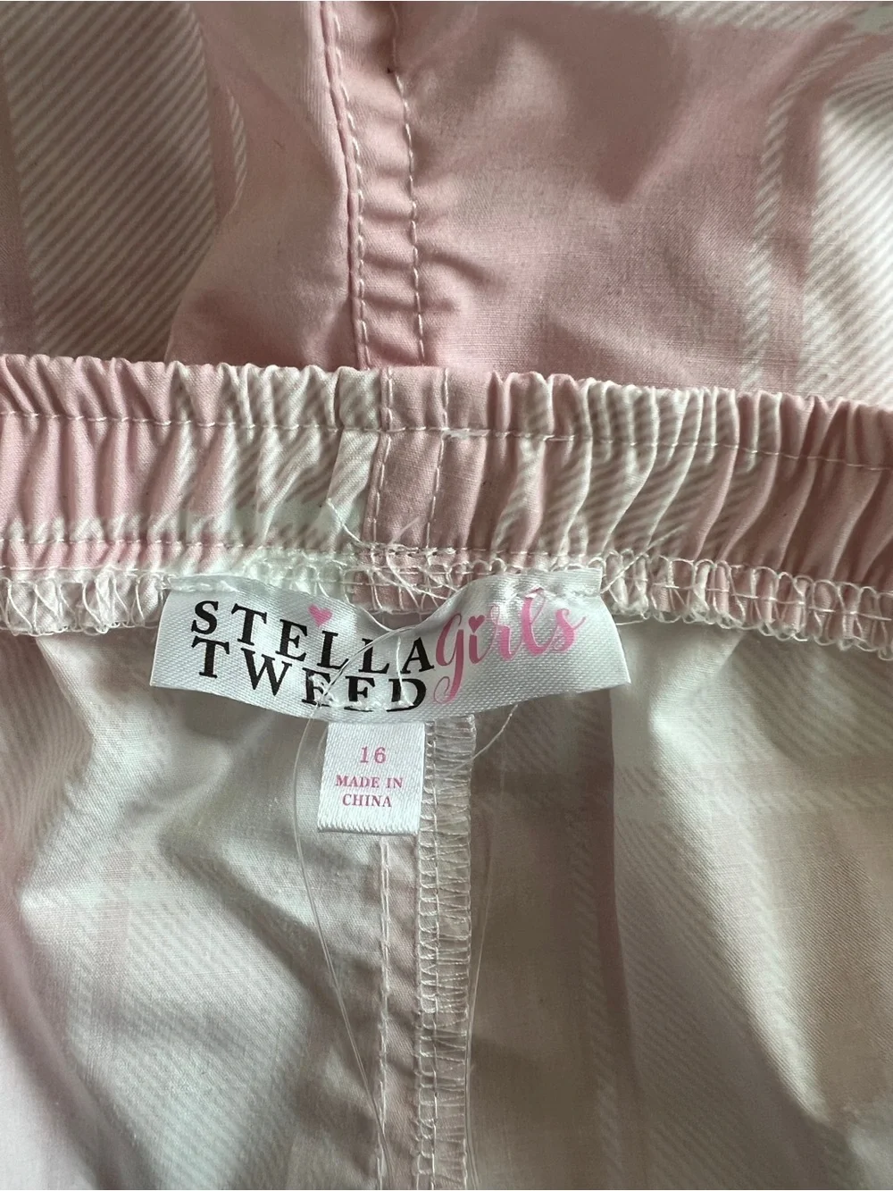 Stella Tweed Girls Pink Sleep Shorts and Blue Sleep Pants Size 16